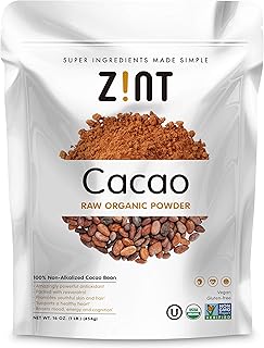 Poudre de cacao biologique zint (473,17 g) : chocolat cru non alcalin