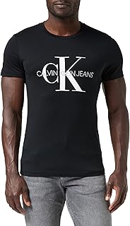T-shirt distinctif calvin klein avec un monogramme imprimé sur le devant du logo de l'entreprise et une coupe slim, couleur blanc vif, taille xxl. Diaytar : Vivez l'expérience du shopping malin