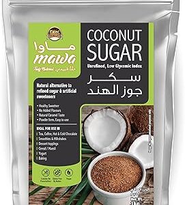 Sucre de noix de coco biologique mawa 1 kg | poudre de noix de coco naturelle | fonctionne comme une alternative au sucre raffiné avec un goût naturel de caramel | sac refermable. Diaytar Sénégal : Des produits pour toute la famille à prix cassés