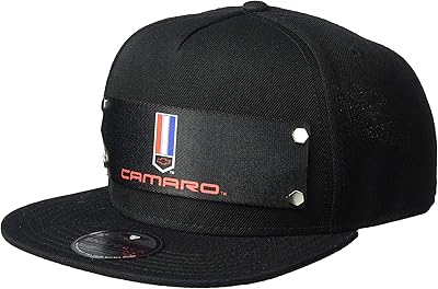 Chapeau à boucle camaro badge2 noir rouge blanc bleu