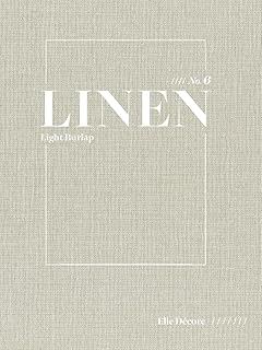 Lin de jute clair n°6 - livre de table basse décoratif à couverture rigide | esthétique du tissu gris clair ou marron beige : décoration idéale pour le home staging, ... | agencements internes minimaux (tissus de mode). Commandez malin, vivez mieux avec Diaytar