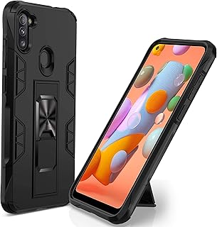 Coque mobile compatible avec samsung galaxy a11 avec anneau en métal et béquille