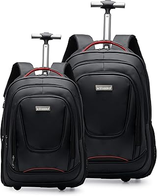 Sac à dos trolley polyvalent étanche star gold pour unisexe pour l'école, l'université