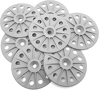 Anneaux renforcés à 30 % de fibre de verre de 60 mm pour la fixation de panneaux isolants rigides, gris moyen - 300 pièces. Diaytar : Des offres irrésistibles chaque jour