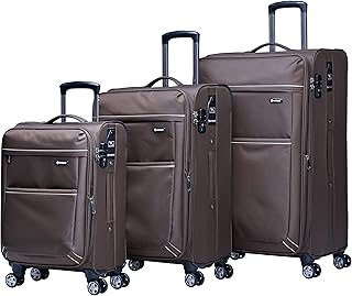 Bagage souple extensible unisexe en polyester léger avec serrure tsa v6093sz, jaune canari