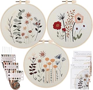 Kit de broderie alykdon pour débutants 3 pièces, kits de point de croix