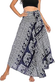 Jupe longue boho maxi pour femme, jupe portefeuille gitane ample, style bohème hippie