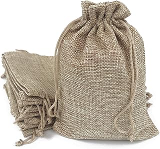 Sacs en toile de jute avec pochette cadeau en jute avec doublure
