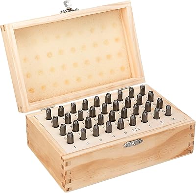 Jeu de tampons lettres et chiffres 4 mm 36 pièces