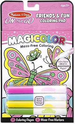 Melissa & doug on the go magic color friends & fun coloring book