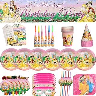 Ensemble de fournitures de fête princesse cysj 69 pièces princesse disney décorations d'anniversaire