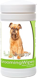 Lingettes de toilettage pour griffon de bruxelles healthy breeds, 70 unités