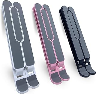 Support pliable pour ordinateur portable élévateur ergonomique réglable de bureau compatible avec macbook