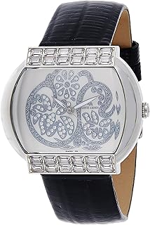 Montre analogique pour femme avec bracelet en cuir - la0726l-blk-ss, bracelet