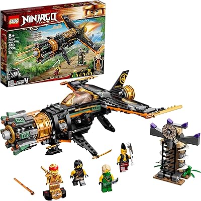Lego ninjago legacy boulder blaster 71736 avion avec figurines de collection, nouveau 2021