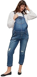 Blouse de maternité grande taille indigo pour femme avec gros panneau latéral