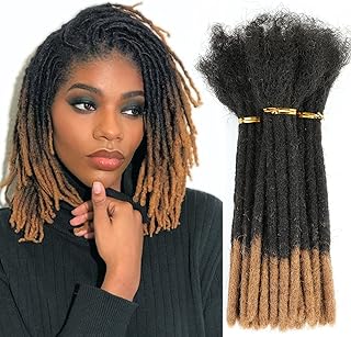 Extensions de dreadlocks de 6 à 18 pouces, cheveux humains entièrement faits à