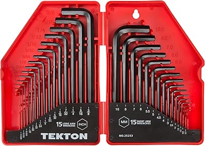 Jeu de clés hexagonales tekton, 30 pièces (028-3/8") | 7-10 mm | 25253