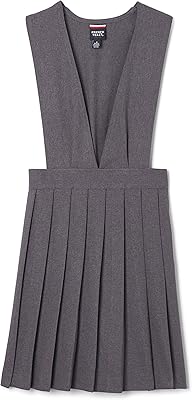 Pull col v fille marron à carreaux