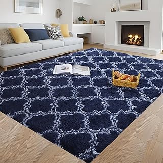 Tapis moelleux doux et luxueux pour salon, chambre à coucher, grand tapis à