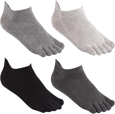 Chaussettes de course à cinq orteils invisibles pour hommes et femmes, paquet