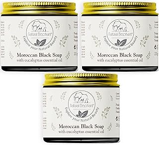 Savon noir marocain naturel d'éléphant à l'huile essentielle d'eucalyptus 200 g