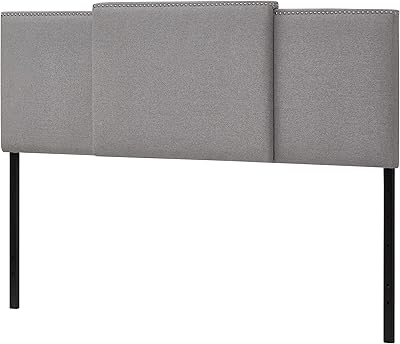 Tête de lit rembourrée pour piscine et fonte, très grand/grand lit/grand lit, gris