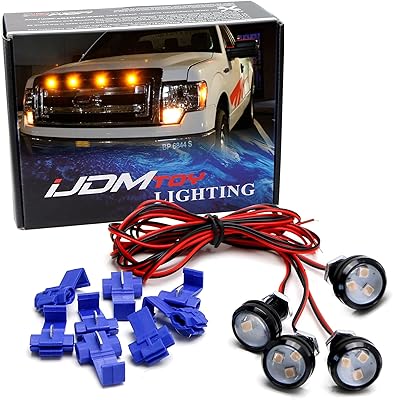 Ajdm toy kit d'éclairage led ambre 3000k pour ford raptor 4 pièces