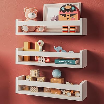 The white shop étagères pour chambre de bébé -3 pièces en bois massif