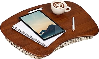 Bureau pour ordinateur portable lap gear bamboo - bambou marron - convient aux
