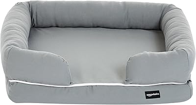 Lit pour chien amazonbasics avec rembourrage en mousse à mémoire de forme, taille