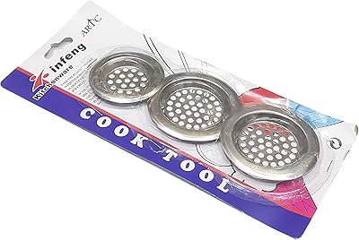 3 pièces crépine de cuisine en acier inoxydable tamis de drainage filtre pratique