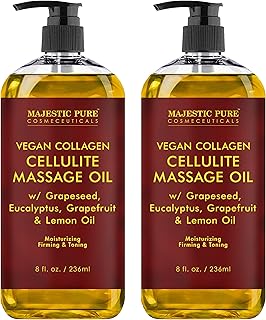 Huile de massage majestic pure cellulite avec collagène végétal et cellules