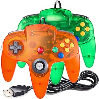 Contrôleur usb sweely pour jeux n64 classiques, manette de jeu usb filaire