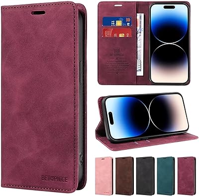 Housse de protection pliable en cuir dzdyd avec porte-carte magnétique pour iphone 15