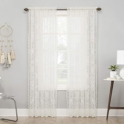° 918 panneau de rideau en dentelle florale ariella 58" x