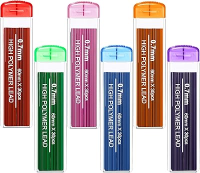 Jeu de 180 crayons de couleur rechargeables, hp 0,7 mm, lot de 6 couleurs. Diaytar : Le discount nouvelle génération au Sénégal