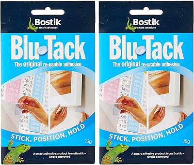 Adhésif réutilisable blue tack lc, 75 g (paquet de 2)