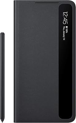 Étui pliable samsung pour galaxy s21 ultra avec s pen - noir