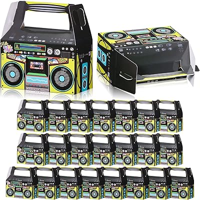 24 pièces boîtes à dragées fantaisie années 80 et 90, radio rétro hip