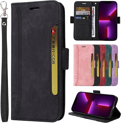 Étui à rabat en cuir avec porte-carte magnétique pour oppo a95 (réseau 4g)