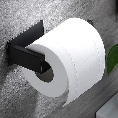 Porte-papier toilette adhésif yeji - porte-papier toilette noir sans perçage pour salle