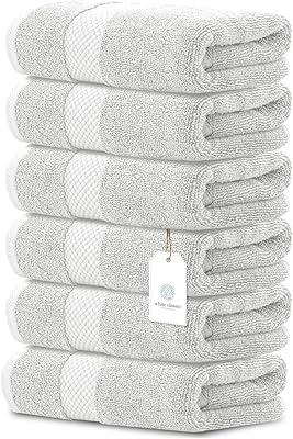 Serviettes à main de luxe blanches classiques | serviette de bain en coton