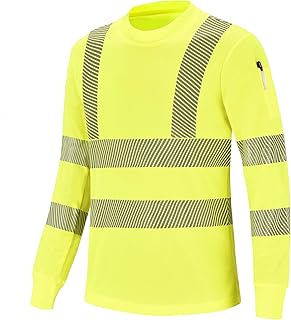 Chemises de sécurité haute visibilité à manches longues pour travaux de construction, vêtements