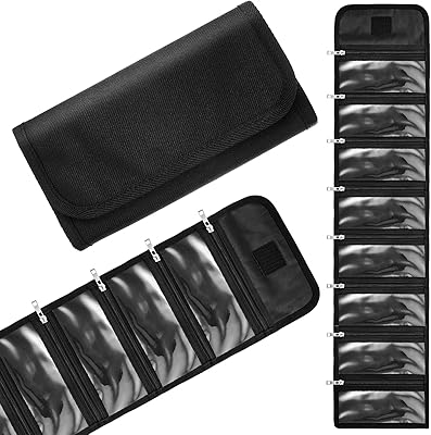 Portefeuille organisateur d'argent et de budget avec 8 emplacements zippés, porte-reçus et porte-monnaie