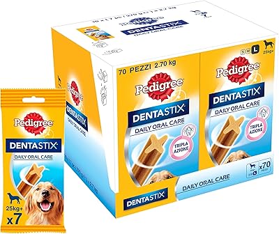 Anneau de dentition pour chien pedigree dentastics, taille l, paquet de 10.