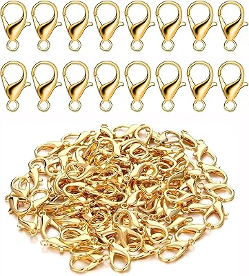 300 pièces 12x7mm pinces à homard, pinces à homard bijoux en acier inoxydable, bijoux à bricoler soi-même bracelet collier crochet clips (or). Diaytar : Le discount intelligent pour consommateurs avisés