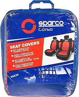 Ensemble de housses de siège universelles sparco, noir/rouge, spc1015rs-d