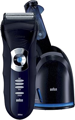 Rasoir électrique à grille braun men series 3 350cc avec station de charge