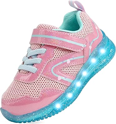 Chaussures de sport de course légères et respirantes avec lumières led clignotantes
